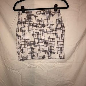 Black and White Mini Skirt